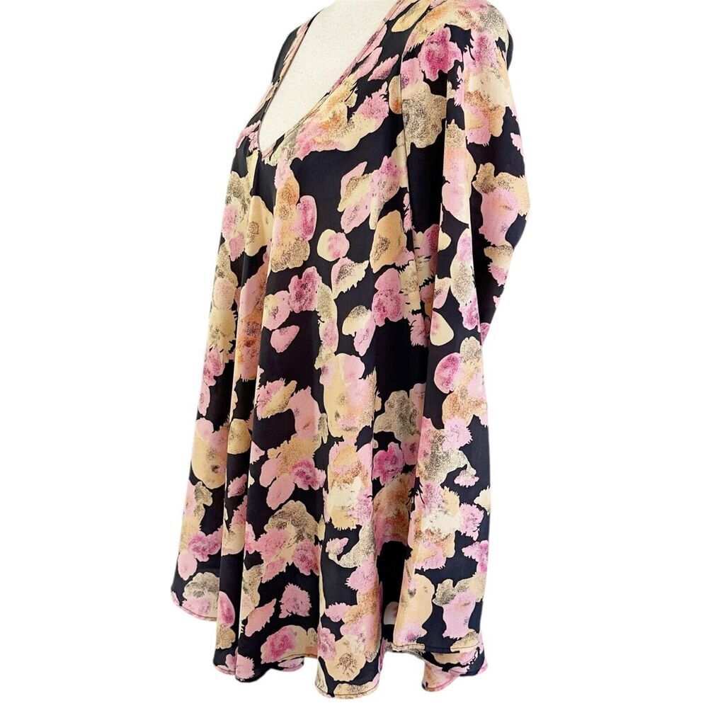 For Love & Lemons Womens Floral Mod Dress Size Medium Flowy Floral Flare‎ Sleeve - Picture 2 of 6